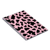 ブラック&ピンクカウコウィドプリント ノートブック (右側)