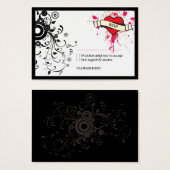 ブラック&ピンクグランギーハート音楽テーマ結婚ズ (正面&裏面)