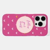 ブラック ピンクゴールド ハート Case-Mate iPhoneケース (裏面 (横))