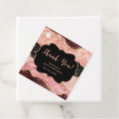 ブラック&ピンクシークンズアゲイト誕生日サンキューサンキュー フェイバータグ (インサイチュ)