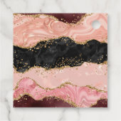 ブラック&ピンクシークンズアゲイト誕生日サンキューサンキュー フェイバータグ (裏面)