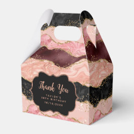 ブラック&ピンクシークンズアゲイト誕生日サンキューサンキュー フェイバーボックス