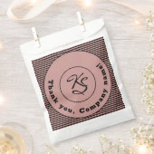 ブラック&ピンクストライプ紙モノグラム&カンパニーバッグ フェイバーバッグ (クリップ留めされた状態)