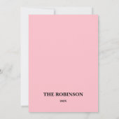 ブラック&ピンクスノーフレークハッピーホリデーカード (裏面)