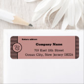 ブラック&ピンクスモールカンパニーカスタム文字&イニシャル ラベル (インサイチュ)