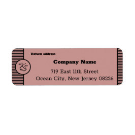 ブラック&ピンクスモールカンパニーカスタム文字&イニシャル ラベル