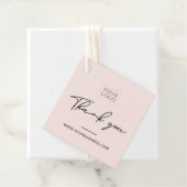 ブラック&ピンクスモールビジネスサンキューパッケージラベル フェイバータグ (インサイチュ)