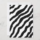 ブラック&ピンクゼブラ誕生日招待状 招待状 (裏面)