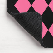 ブラック&ピンクダイヤモンド マウスパッド (コーナー)