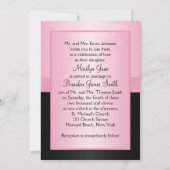 ブラック&ピンクパールラブノットフローラII招待状 招待状 (裏面)