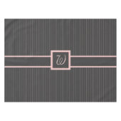 ブラック（ピンクピンプリペスタブレクロース） テーブルクロス (正面(横))