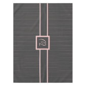 ブラック（ピンクピンプリペスタブレクロース） テーブルクロス (正面)