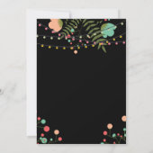 ブラック&ピンクフローラデザイン30th誕生日パーティー 招待状 (裏面)