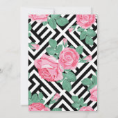 ブラック&ピンクフローラ固定 サンキューカード (裏面)