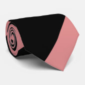 ブラック&ピンクブロード連隊ストライプ連隊 ネクタイ (ロール)
