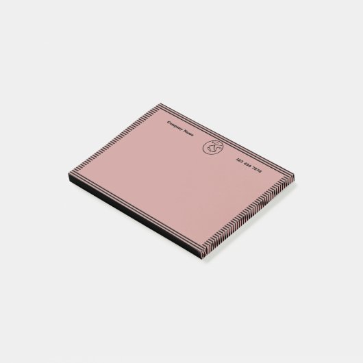 ブラック&ピンクプロモモノグラムのーションスワッグ ポストイット (アングル)