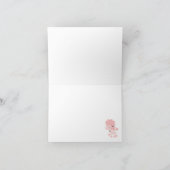 ブラック/ピンクプーフランスのドルノートカードありがとう サンキューカード (内部)