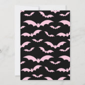 ブラック&ピンクペーストウィーン不気味ハローウィンパーティ 招待状 (裏面)