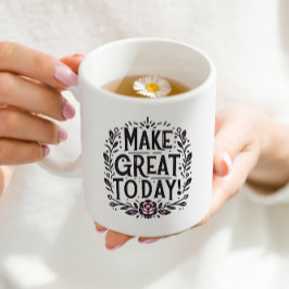 ブラック&ピンクメイク素晴らしトゥデイMUG コーヒーマグカップ