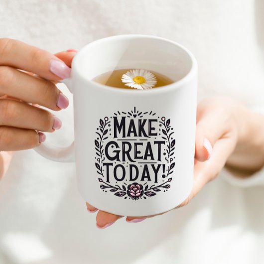 ブラック&ピンクメイク素晴らしトゥデイMUG コーヒーマグカップ