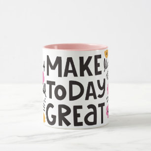 ブラック&ピンクメイク素晴らしトゥデイMUG マグカップ