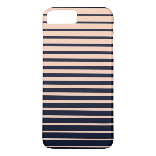 ブラック&ピンクモノグラムストライプ Case-Mate iPhoneケース (裏面)
