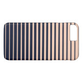 ブラック&ピンクモノグラムストライプ Case-Mate iPhoneケース (裏面(横))