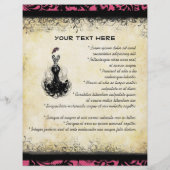 ブラック&ピンクヴィンテージドレスブティックまたはビジネス チラシ (裏面)