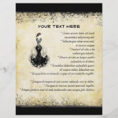 ブラック&ピンクヴィンテージドレスブティックまたはビジネス チラシ (裏面)