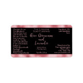 ブラック&ピンク化粧品ドロッパーボトル ラベル (正面)