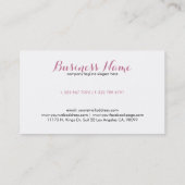 ブラック&ピンク手描きメイクアップアルティス 名刺 (裏面)