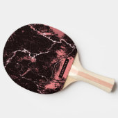ブラック&ピンク抽象芸術 卓球ラケット (横)