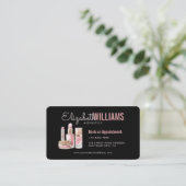 ブラック&ピンク美しい美学ロイヤリティ& 名刺 (スタンド正面)