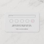 ブラック&ピンク美しい美学ロイヤリティ& 名刺 (裏面)