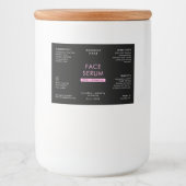 ブラック&ピンク2 OZドロッパーボトル防水ラベル フードラベル (正面)