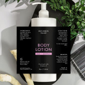 ブラック&ピンク8 OZコスモボトル防水ラベル スパークリングワインラベル