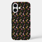 ブラック ピンク イエロー グリーン 水彩 花柄 トレンド Case-Mate iPhoneケース (裏面)
