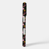 ブラック ピンク イエロー グリーン 水彩 花柄 トレンド Case-Mate iPhoneケース (裏面 / 右)