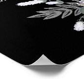 ブラック＆ピンク グリッター サロン メニュー 壁ポスター ポスター (角)