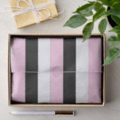 ブラック、ピンク、ホワイトの各ストライプティッシュペーパー 薄葉紙 (ギフト)