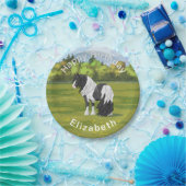 ブラック·ピント·ピエボルド·ジプシー·バンナー·荷車を引くホース ペーパープレート (パーティー)