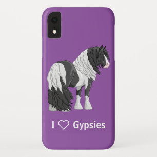 ブラック·ピント·ピエボルド·ジプシー·バンナー·荷車を引くホース iPhone XRケース