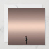 ブラック&ピーチバレリーナ誕生日招待状 招待状 (裏面)