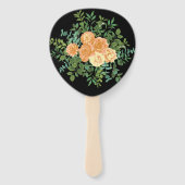 ブラック&ピーチ結婚ズモダンフローラ ハンドファン (裏面)