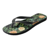 ブラック&ピーチ結婚ズモダンフローラ ビーチサンダル (アングル)