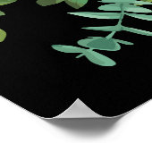 ブラック&ピーチ結婚ズモダンフローラ ポスター (角)