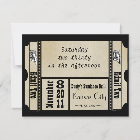 ブラック ファンキー テクスチャード スワールズ ウェディング レスポンス カード (正面)