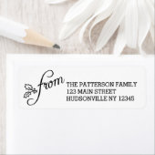 ブラック&ファンシーホワイト・ホリーホリデイから ラベル (インサイチュ)