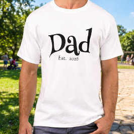 ブラック ファン ボールド シンプル ダッド 誕生 新米パパ Tシャツ