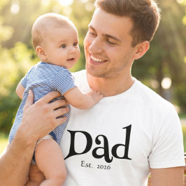 ブラック ファン ボールド シンプル ダッド 誕生 新米パパ Tシャツ